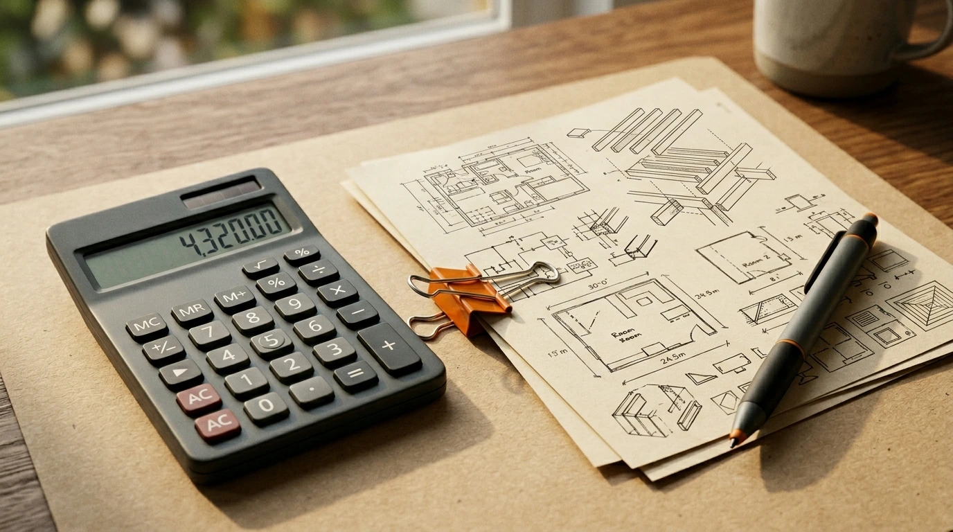 Calcul du budget d'une rénovation avec calculatrice et devis
