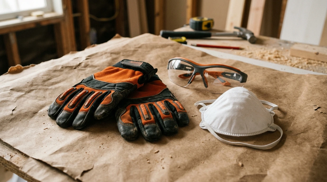 Sécurité sur un chantier domestique (EPI)