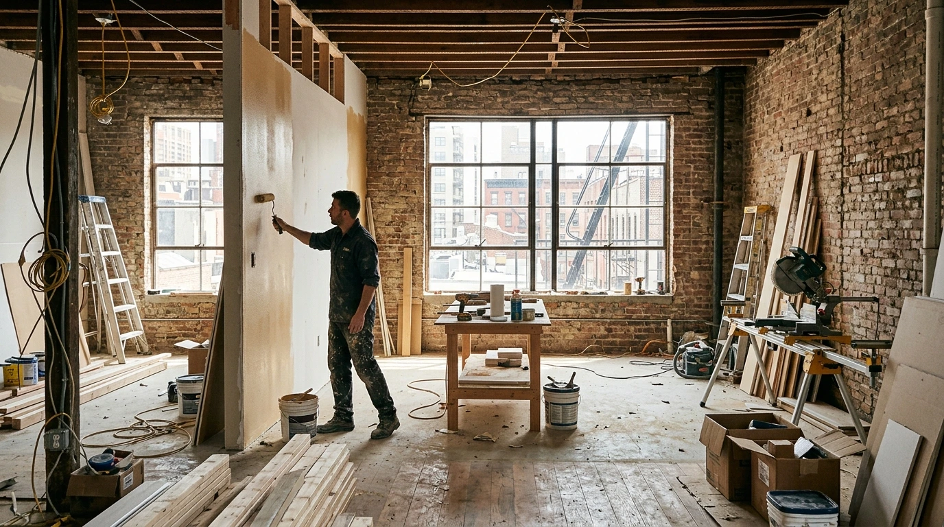Chantier de rénovation d'un appartement à Belcodène