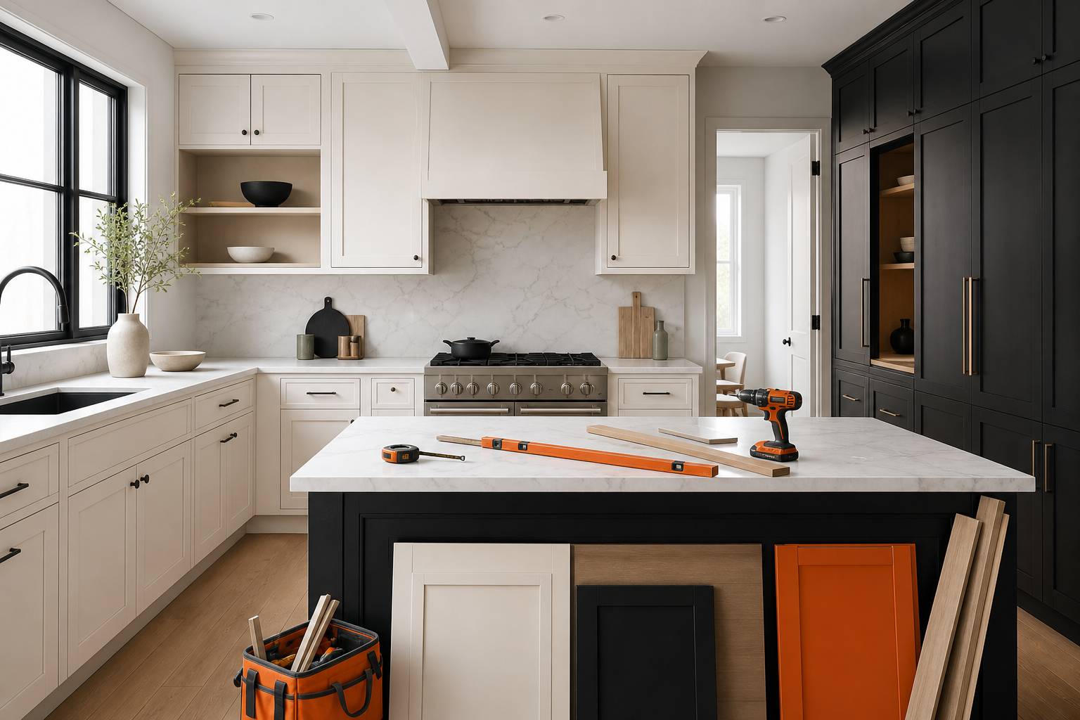 Illustration d'article sur Caisson de cuisine : dimensions, montage et choix