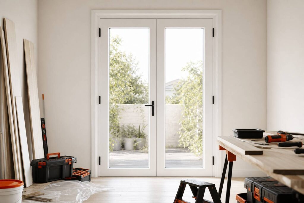 Illustration d'article sur Porte-fenêtre en PVC : choix, pose et prix